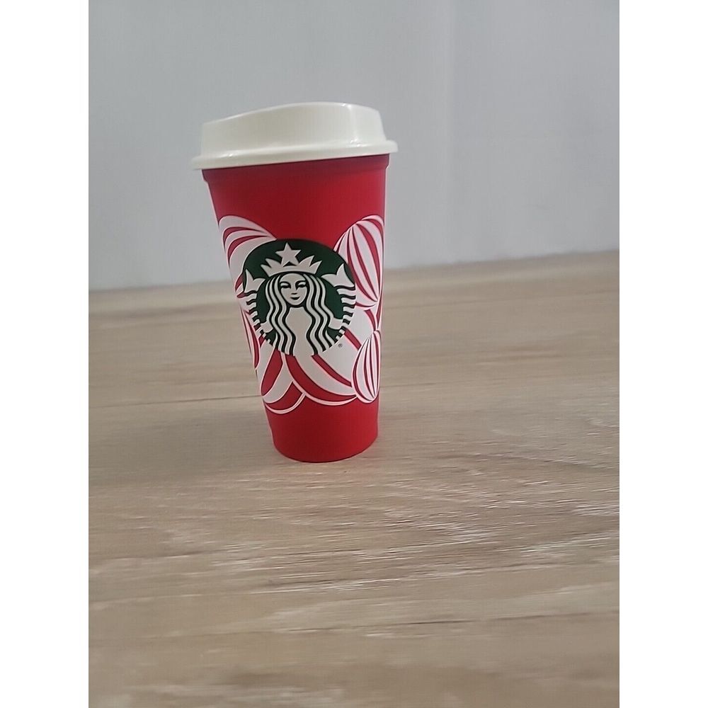 Starbucks 2024 Christmas Holiday Reusable Red Cup Grande Hot 16oz Tumbler & Lid